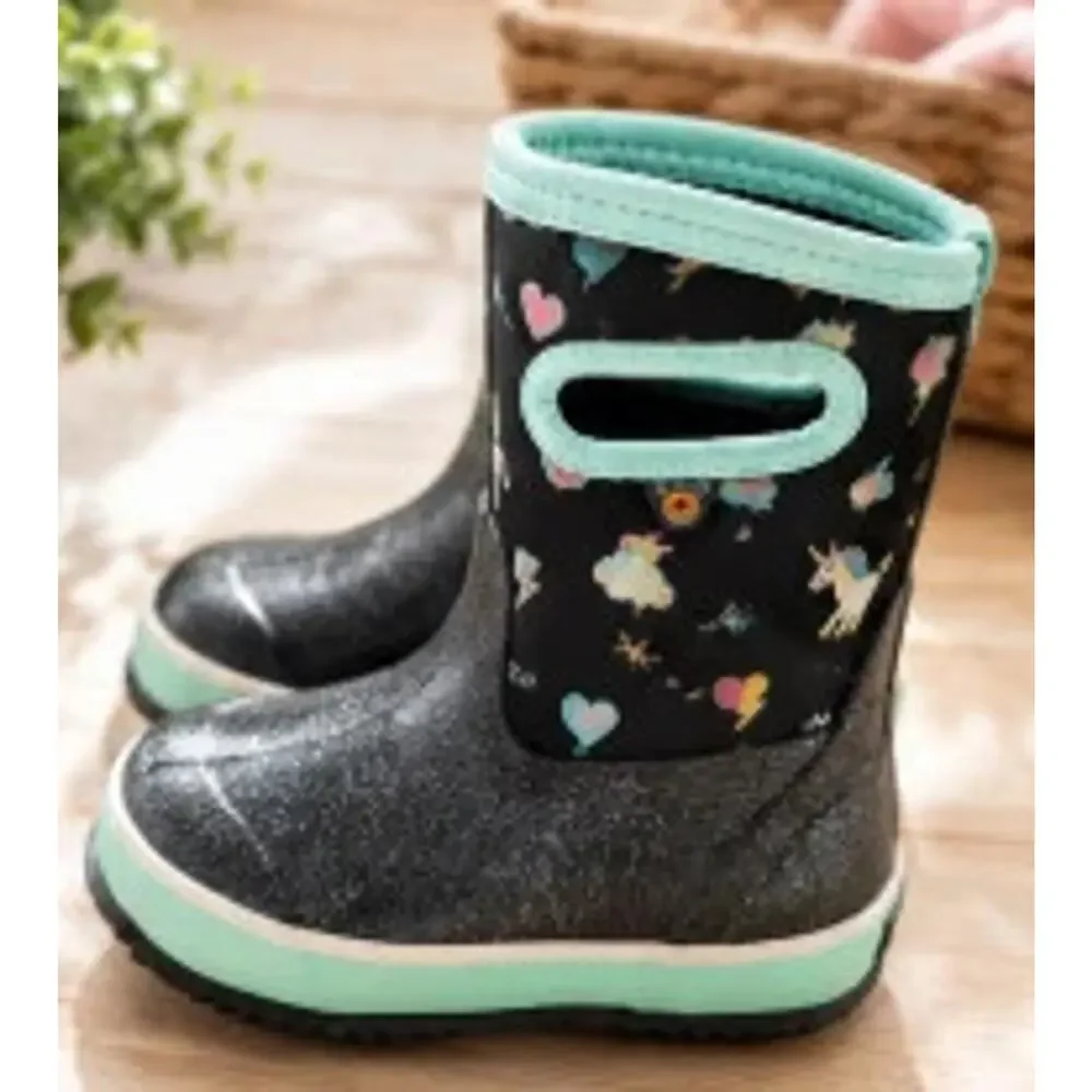 Bogs Toddler Rain Boots Unicorn Print Waterproof Size 7 Kids